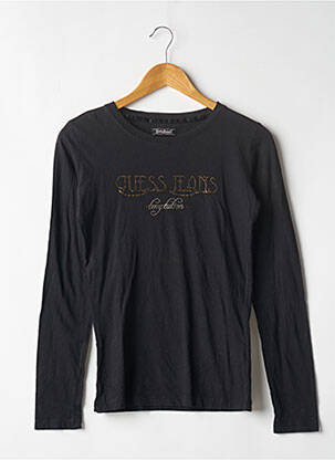T-shirt manches longues manches longues noir GUESS JEANS femme