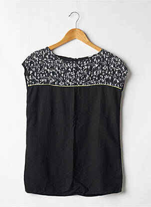 Blouse imprimé fantaisie manches courtes noir GEMO femme