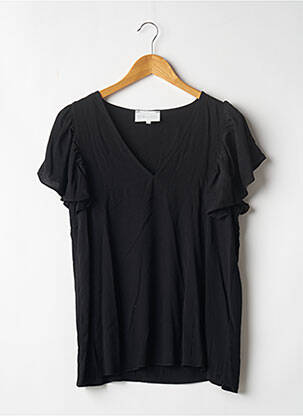 Blouse tissage crêpe manches courtes noir SUD EXPRESS femme