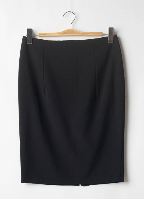 Jupe mi-longue taille à pinces noir CAMAIEU femme