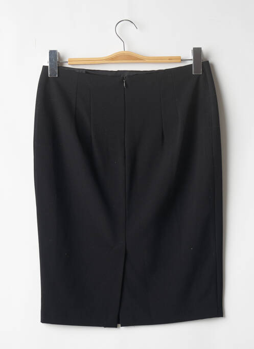 Jupe mi-longue taille à pinces noir CAMAIEU femme