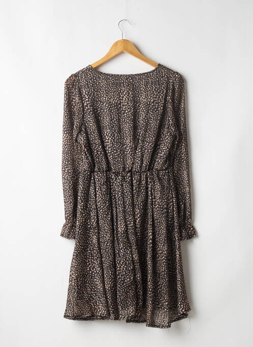 Robe mi-longue noir LILIE ROSE pour femme