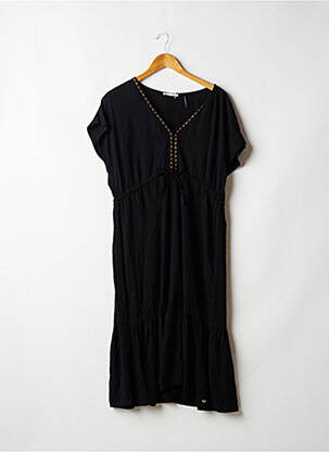Robe mi-longue manches courtes manches courtes noir LPB femme