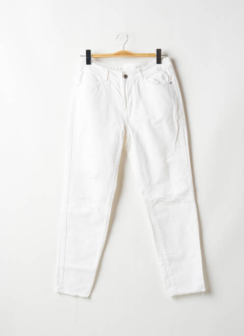 Jeans coupe slim blanc NOISY MAY pour femme