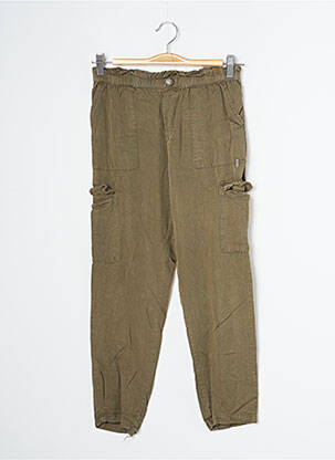 Pantalon cargo poches taille normale vert CREEKS femme