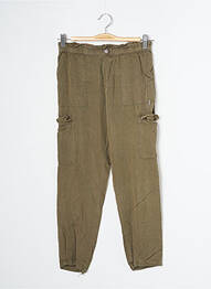 Pantalon cargo taille élastique taille normale vert CREEKS femme