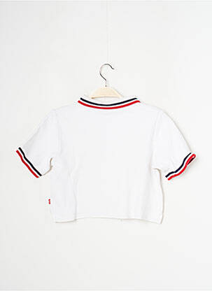 Polo coupe droite manches courtes blanc LEVI'S fille