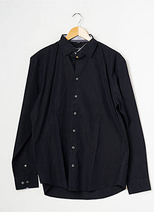 Chemise manches longues noir RUSSELL COLLECTION pour homme
