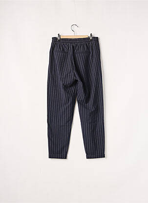 Pantalon 7/8 stretch taille normale bleu BERSHKA femme