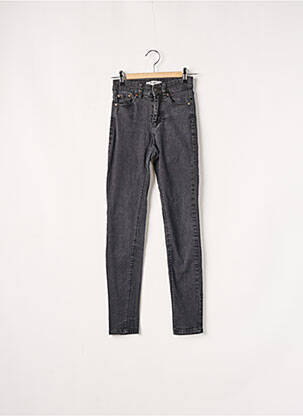 Jeans coupe slim taille basse taille basse noir PULL & BEAR femme