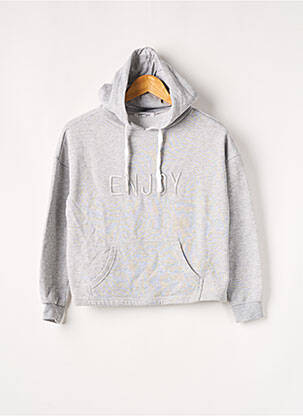Sweat-shirt à capuche  manches longues gris CACHE CACHE femme