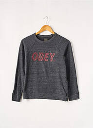 Sweat-shirt stretch manches longues gris OBEY femme