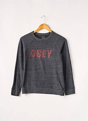 Sweat-shirt stretch manches longues gris OBEY femme