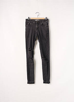 Jeans coupe slim noir BERSHKA pour femme