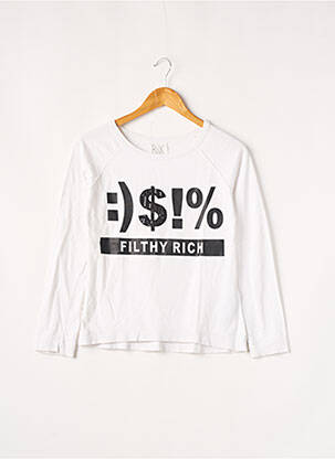 T-shirt blanc BERSHKA pour femme
