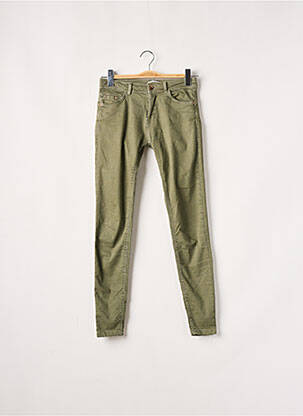 Pantalon slim stretch taille normale vert BERSHKA femme