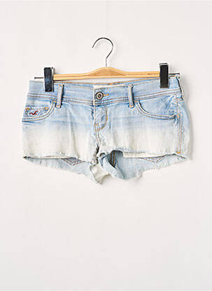 Short fermeture zippée sous rabat boutonné taille basse bleu HOLLISTER femme