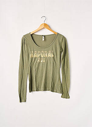 Top tissage jersey manches longues vert KAPORAL femme