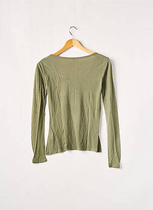 Top tissage jersey manches longues vert KAPORAL femme
