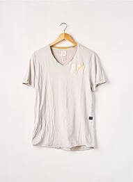 T-shirt broderie manches courtes beige G STAR homme