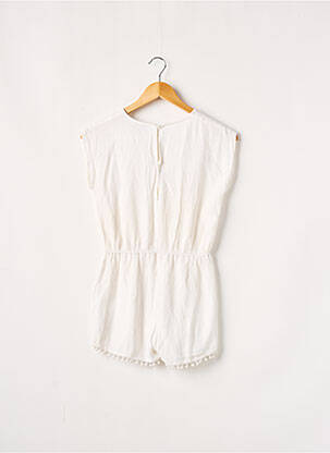 Combishort tissage crêpe manches courtes blanc LE TEMPS DES CERISES femme