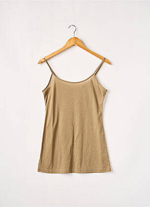 T-shirt coupe droite fines bretelles beige DDP femme