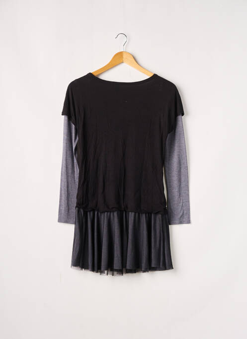 Tunique manches longues col rond noir IKKS femme