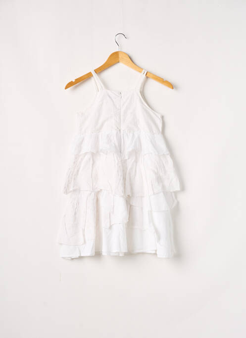 Robe mi-longue blanc LITTLE COUTURE pour fille
