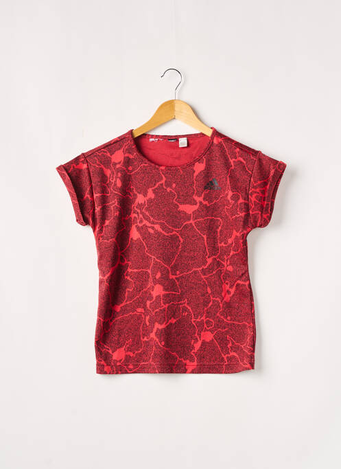 T-shirt rouge ADIDAS pour femme