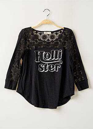 Top stretch manches longues noir HOLLISTER femme