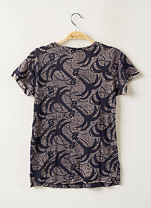 T-shirt imprimé fantaisie manches courtes bleu MAISON SCOTCH femme