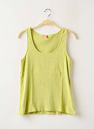 Top stretch sans manche vert MISS CAPTAIN femme