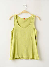 Top stretch sans manche vert MISS CAPTAIN femme