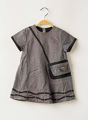 Robe mi-longue manches courtes manches courtes noir MARESE fille