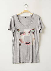 T-shirt gris BENETTON pour femme seconde vue