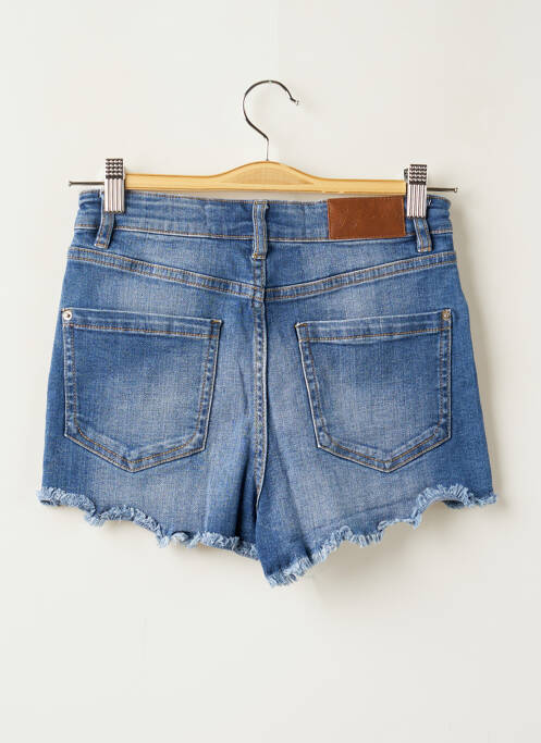 Short fermeture zippée sous rabat boutonné taille normale bleu JENNYFER femme