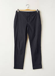 Pantalon chino fermeture zippée sous rabat avec crochet taille normale bleu ZARA femme