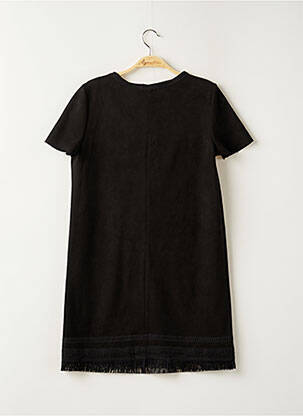 Robe mi-longue manches courtes manches courtes noir ZARA femme