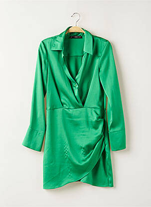 Robe mi-longue vert MANGO pour femme