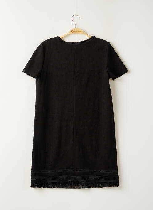 Robe mi-longue manches courtes manches courtes noir ZARA femme