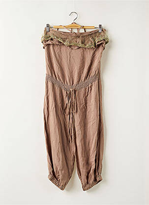 Combi-pantalon fines bretelles fines bretelles marron GOLDEN DAYS femme
