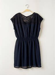 Robe courte coupe évasée manches courtes bleu TEDDY SMITH femme