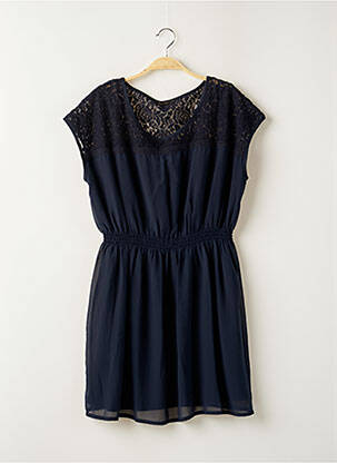 Robe courte coupe évasée manches courtes bleu TEDDY SMITH femme