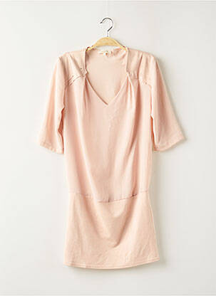Robe courte manches courtes manches courtes rose LENNY B femme