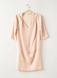 Robe courte manches courtes manches courtes rose LENNY B femme