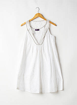 Robe mi-longue sans manche sans manche blanc ONE STEP femme