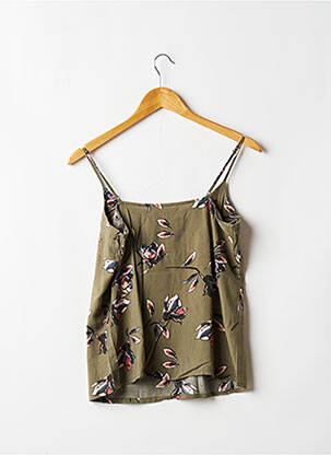 Top imprimé fantaisie fines bretelles vert VERO MODA femme