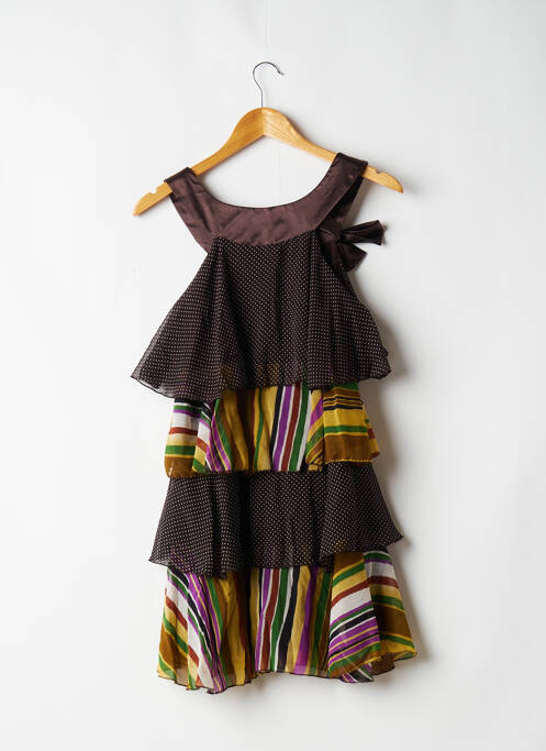 Robe courte marron RINASCIMENTO pour femme