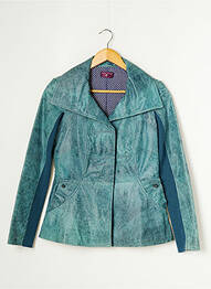 Veste en cuir poches bleu ONE STEP femme
