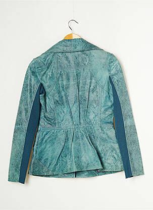 Veste en cuir poches bleu ONE STEP femme